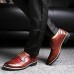 Men's Spring / Summer / Fall / Winter Comfort Leather Casual Low Heel Lace-up Black / Brown / Yellow  