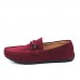 Men's Summer / Fall Comfort / Round Toe Leather Office & Career / Casual Slip-on Black / Blue / Red / Gray  