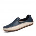 Men's Shoes Outdoor / Office & Career / Casual Nappa Leather Loafers Blue / White  