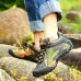 Men's Trail Running Shoes Hiking Shoes Leather / Canvas Green  