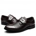 Men's Shoes Office & Career/Party & Evening/Casual Leather Oxfords Black/Brown  