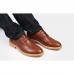 Men's Spring / Summer / Fall / Winter Comfort / Round Toe / Closed Toe Leather Office & Career / Casual Flat Heel Lace-upBlack / Blue /  