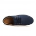 Men's Shoes Outdoor/Casual Leather Fashion Sneakers Blue/Navy  