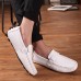 Men's Spring / Summer / Fall / Winter Comfort / Moccasin / Round Toe Leather Office & Career / Casual / Party & Evening Flat Heel Slip-on  