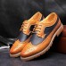 Men's Spring / Summer / Fall / Winter Comfort Leather Casual Low Heel Lace-up Black / Brown / Yellow  