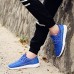 Men's Shoes Running/Casual/Outdoor Tulle Leather Fashion Sneakers Runing Shoes Black/Bule/Gray 39-44  