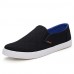 Men's Spring / Summer / Fall / Winter Round Toe Canvas Casual Flat Heel Black / Blue  