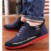 Men's Spring / Summer / Fall / Winter Comfort Leatherette Casual Flat Heel Lace-up Black / Blue / Yellow  