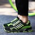 Men's Spring / Summer / Fall / Winter Comfort / Round Toe Tulle Lace-up Black / Green / Navy Running  