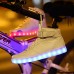 2016 New Arrival LED Shoes High LED light luminous shoes USB charging Best Seller High Top Basket Fashion Sneakers Black / White / Red   