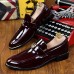 Men's Shoes Office & Career / Party & Evening / Casual Patent Leather Loafers Black / Blue / Burgundy  