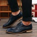 Men's Shoes PU Leather Casual Business Shoes Black/Red/Bule  