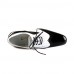 Men's Spring / Summer / Fall / Winter Comfort Leather Party & Evening Flat Heel Lace-up Black / White  