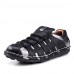 Men's Spring / Fall / Winter Round Toe Leather Outdoor / Casual / Party & Evening Flat Heel Lace-up Red / Silver  