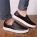 Men's Shoes Outdoor Leather Fashion Sneakers Black/Blue/Brown  