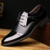 Men's Spring / Summer Pointed Toe Leather Wedding / Office & Career / Casual / Party & Evening Sparkling Glitter / Lace-up Black / Brown  