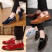 Men's Shoes Casual/Office/Wedding Fashion Trend Leather Shoes Black/Red/Brown/Bule  