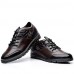 Men's Spring / Summer / Fall / Winter Comfort / Round Toe / Closed Toe Leather Office & Career / Casual Flat Heel Lace-up Black / Brown  