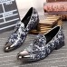 Men's Shoes Amir 2016 Pure Manual Flash Novelty Wedding/Night Party Cowhide Leather Loafers Light Blue/Navy  