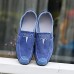 Men's Shoes Casual/Outdoor/Travel/Drive Fashion Denim Leather Slip-on Loafers Shoes 39-44  