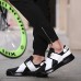 Men's Shoes Running/Casual/Outdoor/Travel Tulle Leather Fashion Sneakers Shoes Black/White 39-44  