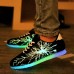 Men's Fluorescent Shoes  Casual Fashion Sneakers Black / Gray / Gold  