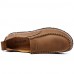 Men's Spring / Summer / Fall / Winter Leather Outdoor / Office & Career / Casual / Athletic / Party & Evening Flat Heel Brown / Khaki  