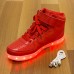 2016 New Arrival LED Shoes High LED light luminous shoes USB charging Best Seller High Top Basket Fashion Sneakers Black / White / Red   