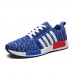 Men's Sneakers Spring / Fall Styles / Round Toe Tulle Athletic Flat Heel Lace-up / Others Black / Blue / White  