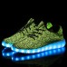 Men's LED Shoes USB charging Athletic/Casual Microfibre Fashion Sneakers Black/Green/Red/Gray  