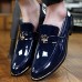 Men's Shoes Office & Career / Party & Evening / Casual Patent Leather Loafers Black / Blue / Burgundy  