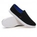 Men's Spring / Summer / Fall / Winter Round Toe Canvas Casual Flat Heel Black / Blue  