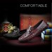 Men's Shoes Outdoor / Office & Career / Casual Corcodile Leather Loafers Black / Burgundy  