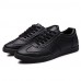 Men's Spring / Summer / Fall Styles / Round Toe PU Office & Career / Casual / Party & Evening Flat Heel Black / White  