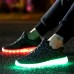 Men's LED Shoes USB charging Athletic/Casual Microfibre Fashion Sneakers Black/Green/Red/Gray  