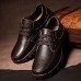 Men's Spring / Summer / Fall / Winter Comfort / Round Toe Leather Office & Career / Casual Flat Heel Lace-up Black / Brown  