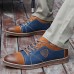 Men's Shoes Casual Leather Oxfords Brown / Gray  