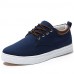 Men's Spring / Summer / Fall / Winter Comfort / Round Toe Canvas Office & Career / Casual Flat Heel Lace-up Blue / Gray / Beige  