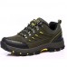 Men's Fall / Winter Round Toe Suede / Tulle Buckle / Lace-up / Split Joint Green / Gray / Navy Hiking  