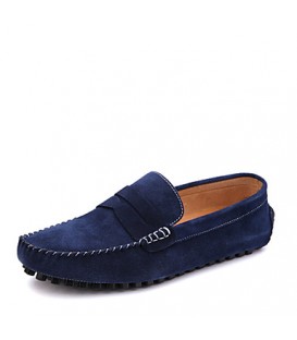 Men's Shoes Casual Leather Loafers Blue/Red/Black  