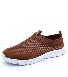 Men's Spring / Summer / Fall / Winter Comfort Tulle Casual Flat Heel Slip-on Black / Blue / Brown / Red / Gray  