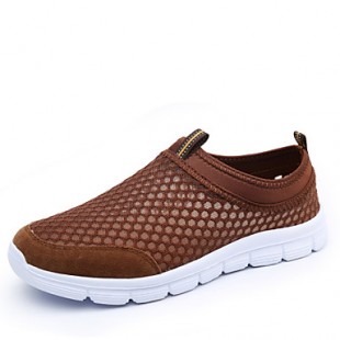 Men's Spring / Summer / Fall / Winter Comfort Tulle Casual Flat Heel Slip-on Black / Blue / Brown / Red / Gray  