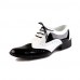 Men's Spring / Summer / Fall / Winter Comfort Leather Party & Evening Flat Heel Lace-up Black / White  