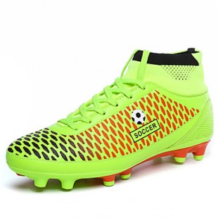 2016 New Arrival Indoor Court/Soccer Athletic Shoes Men's Shoes High Top Comfort Black / Green / Orange    