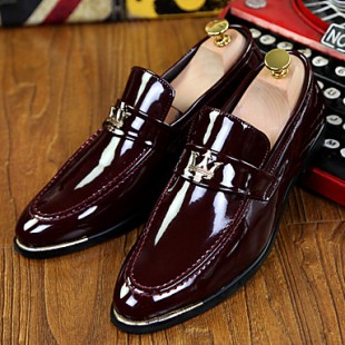 Men's Shoes Office & Career / Party & Evening / Casual Patent Leather Loafers Black / Blue / Burgundy  