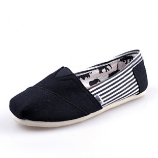 Women's/Men's/Lovers' Shoes Office & Career/Casual Canvas Loafers Black/Blue/Red/Gray  