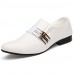 Men's Spring / Fall Comfort / Pointed Toe Leatherette Office & Career / Casual Flat Heel Black / Brown / White  