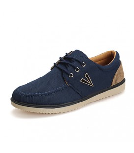 Men's Shoes Outdoor/Casual Leather Fashion Sneakers Blue/Navy  