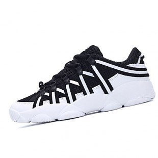 Men's Shoes Casual Tulle Fashion Sneakers Black / Red / White  