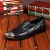 Men's Shoes Amir Pure Manual Black Flash Stage Show Wedding / Evening Party Comfort Cowhide Leather Loafers  